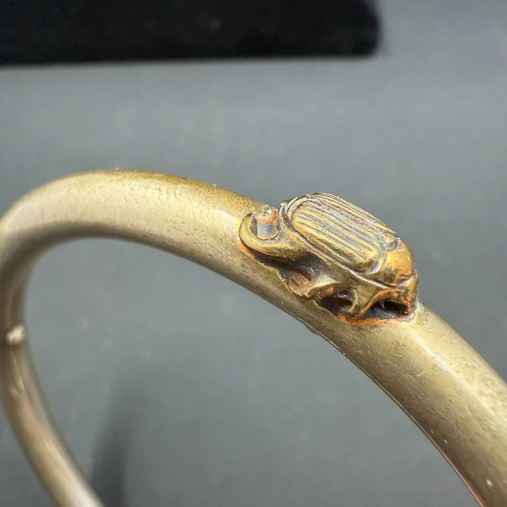 Stephen Dweck‎ Bronze Scarab Bangle Bracelet 2.75